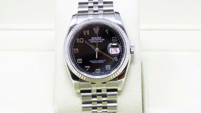 Luxury Rolex watch for sale in a pawn shop